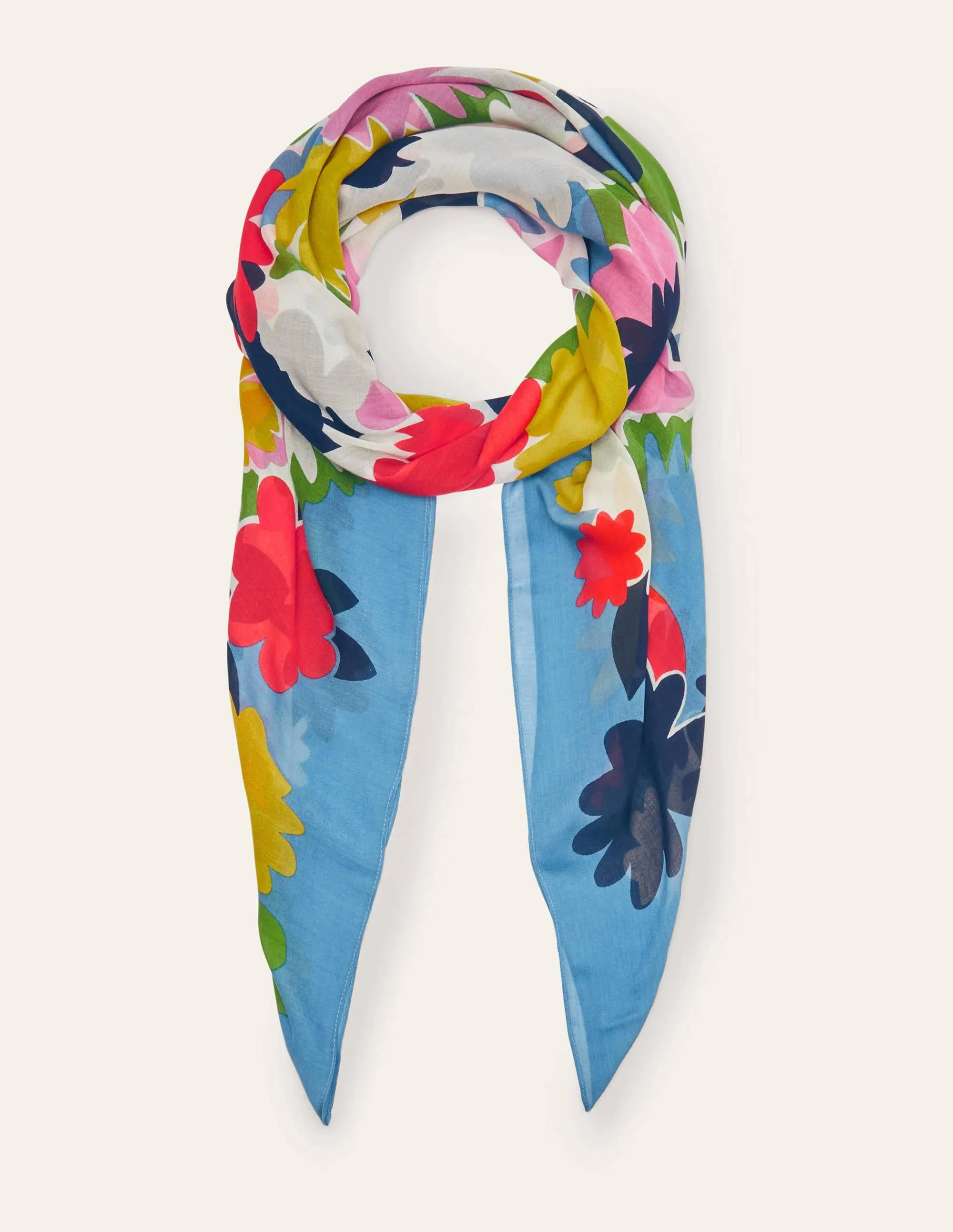 Print Scarf-School House Blue, Paintbox
