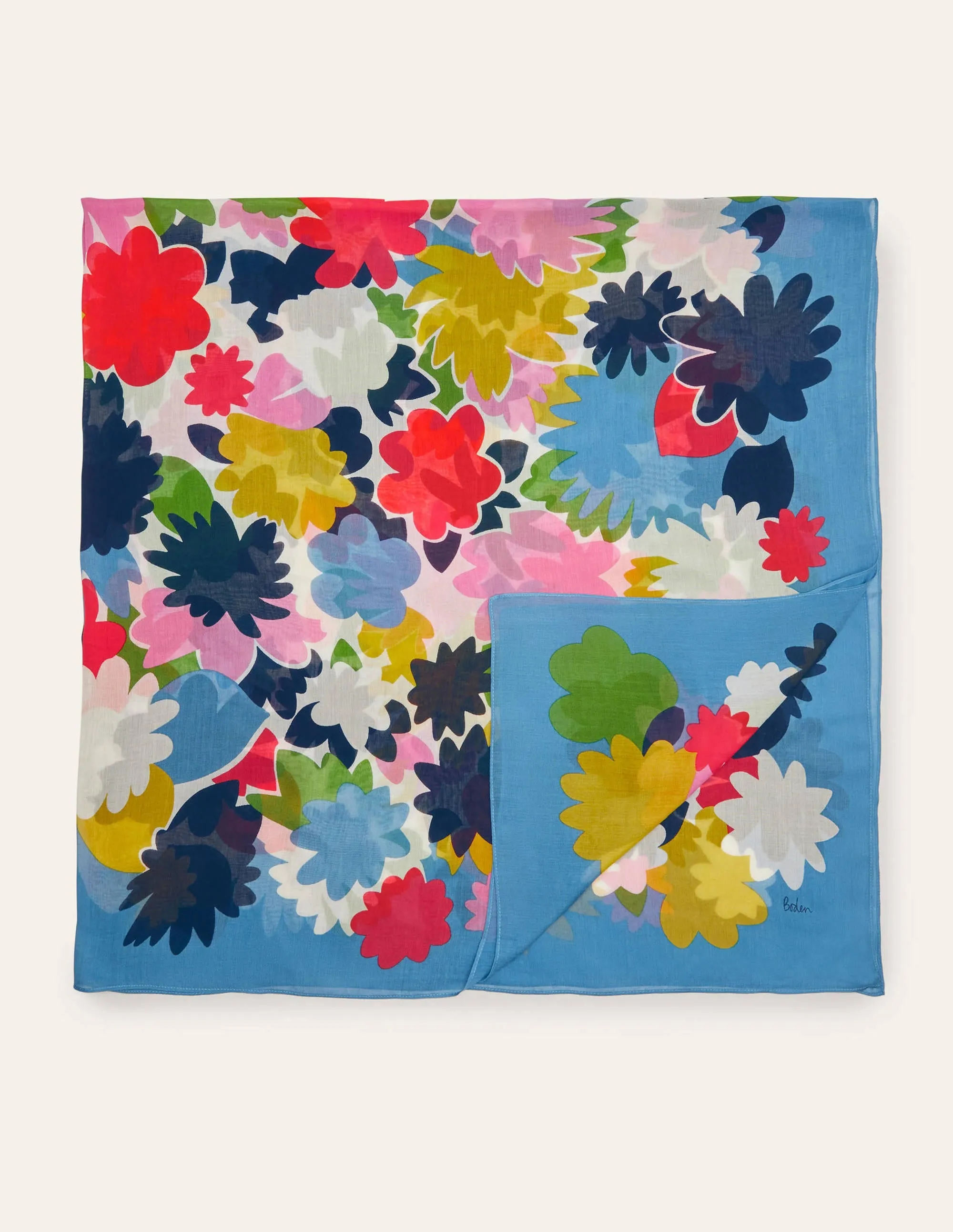 Print Scarf-School House Blue, Paintbox