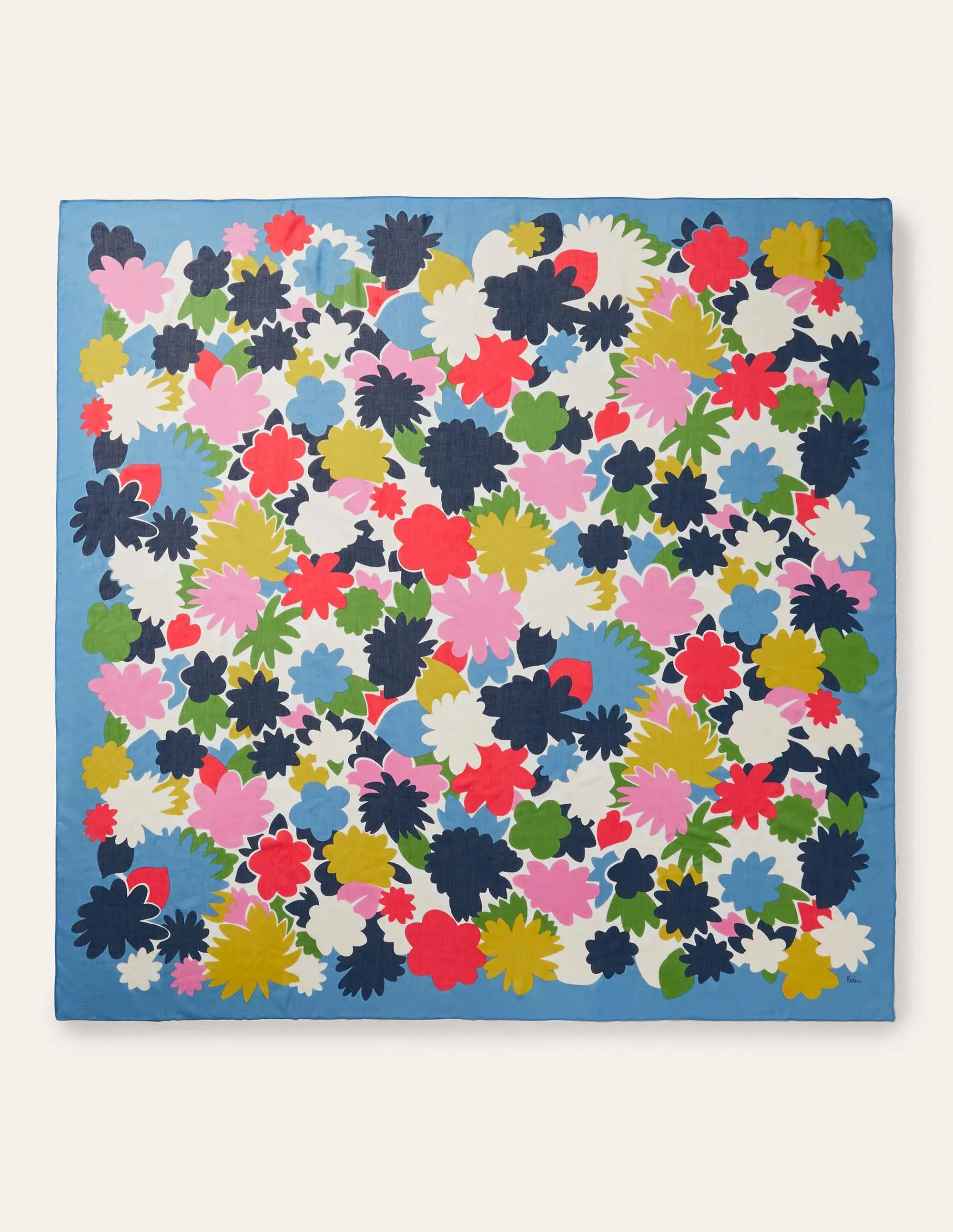 Print Scarf-School House Blue, Paintbox