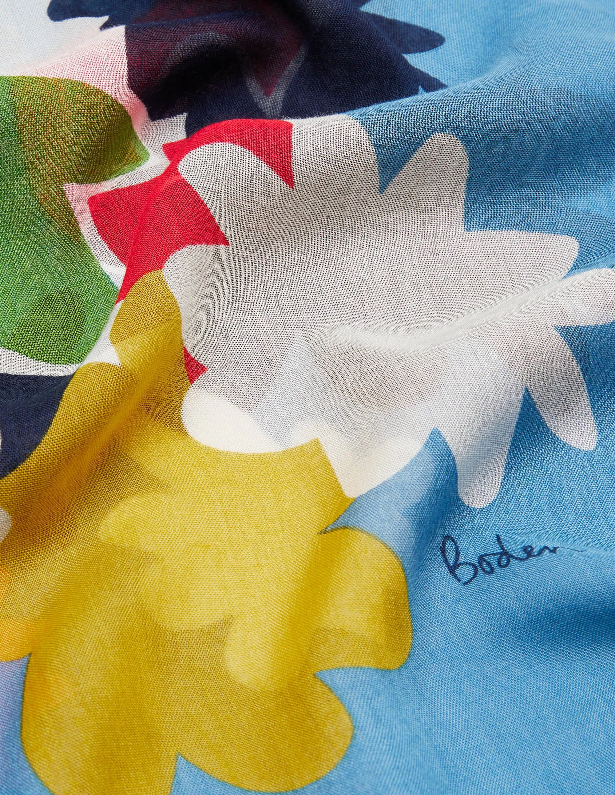 Print Scarf-School House Blue, Paintbox