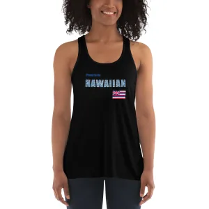 Proud to Be Hawaiian Tattoo Design Women's Flowy Racerback Tank