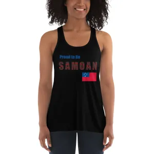 Proud to Be Samoan Women's Flowy Racerback Tank