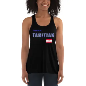 Proud to Be Tahitian Women's Flowy Racerback Tank