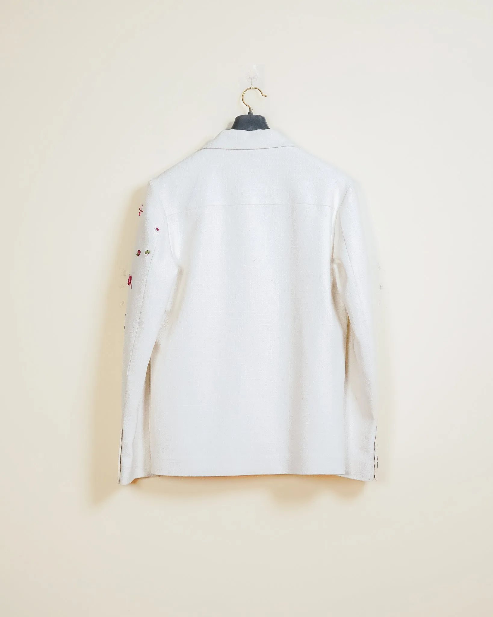 "Cherry blossoms" hand embroidered resort blazer