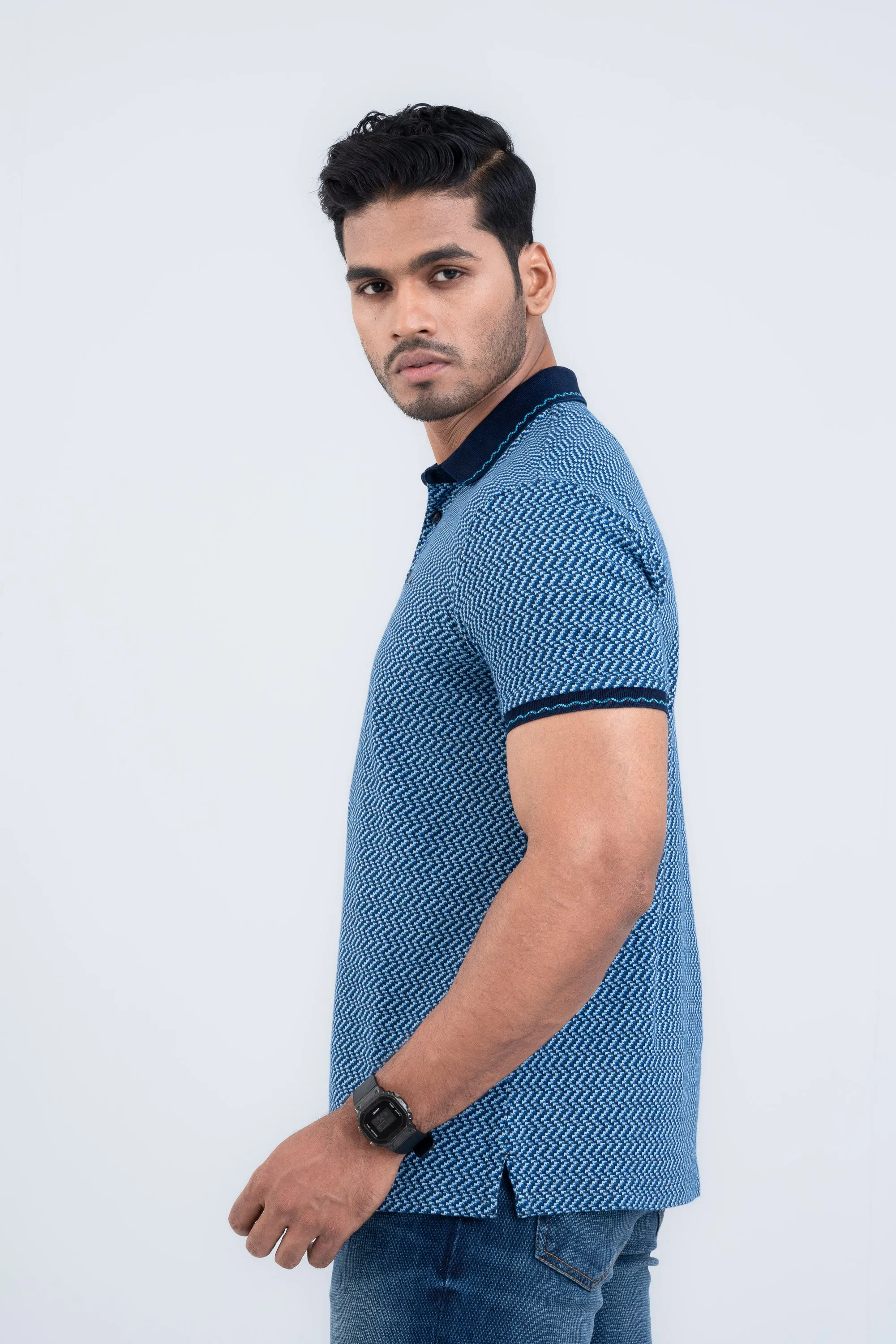 Regular Fit Jacquard Polo Shirt