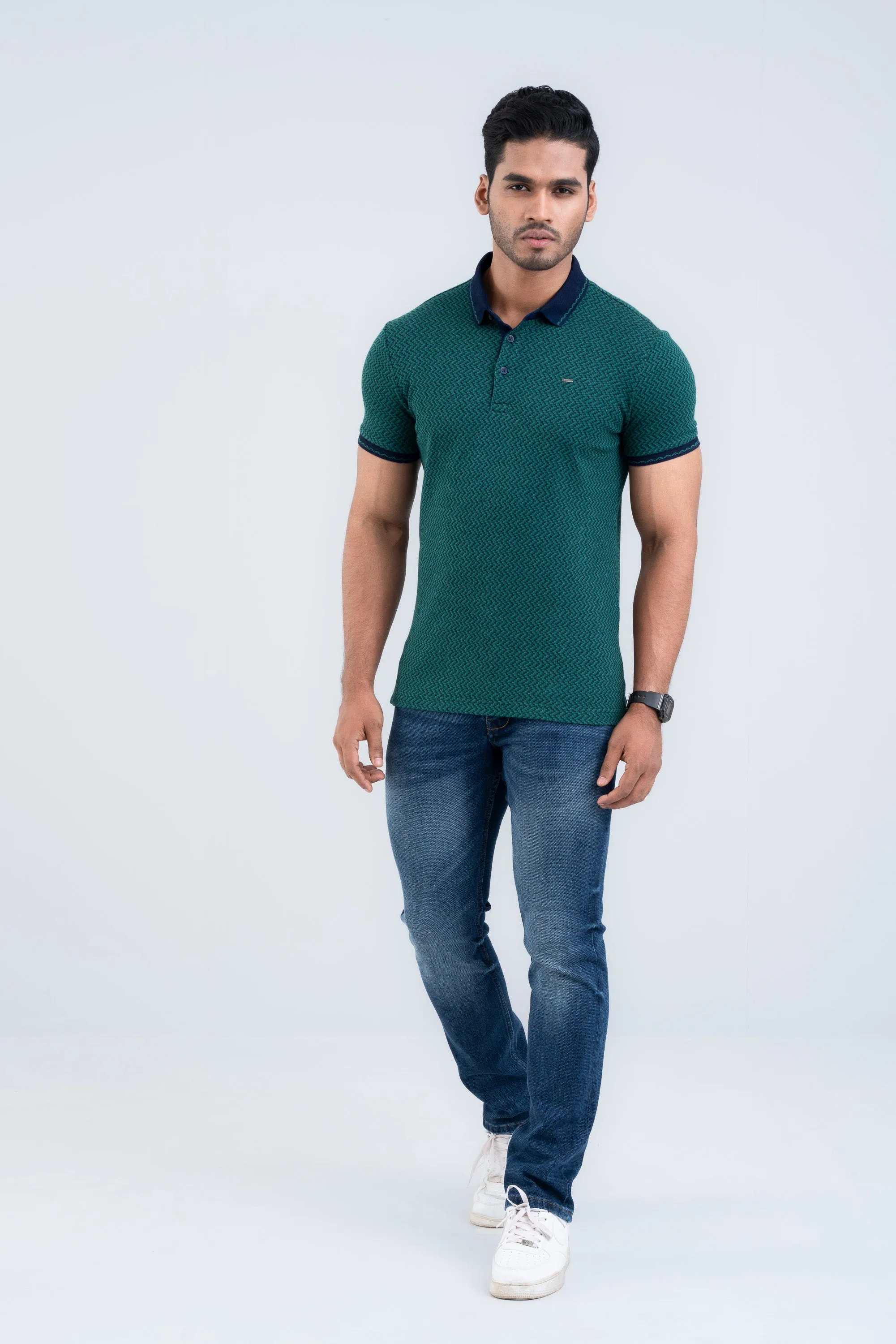 Regular Fit Jacquard Polo Shirt