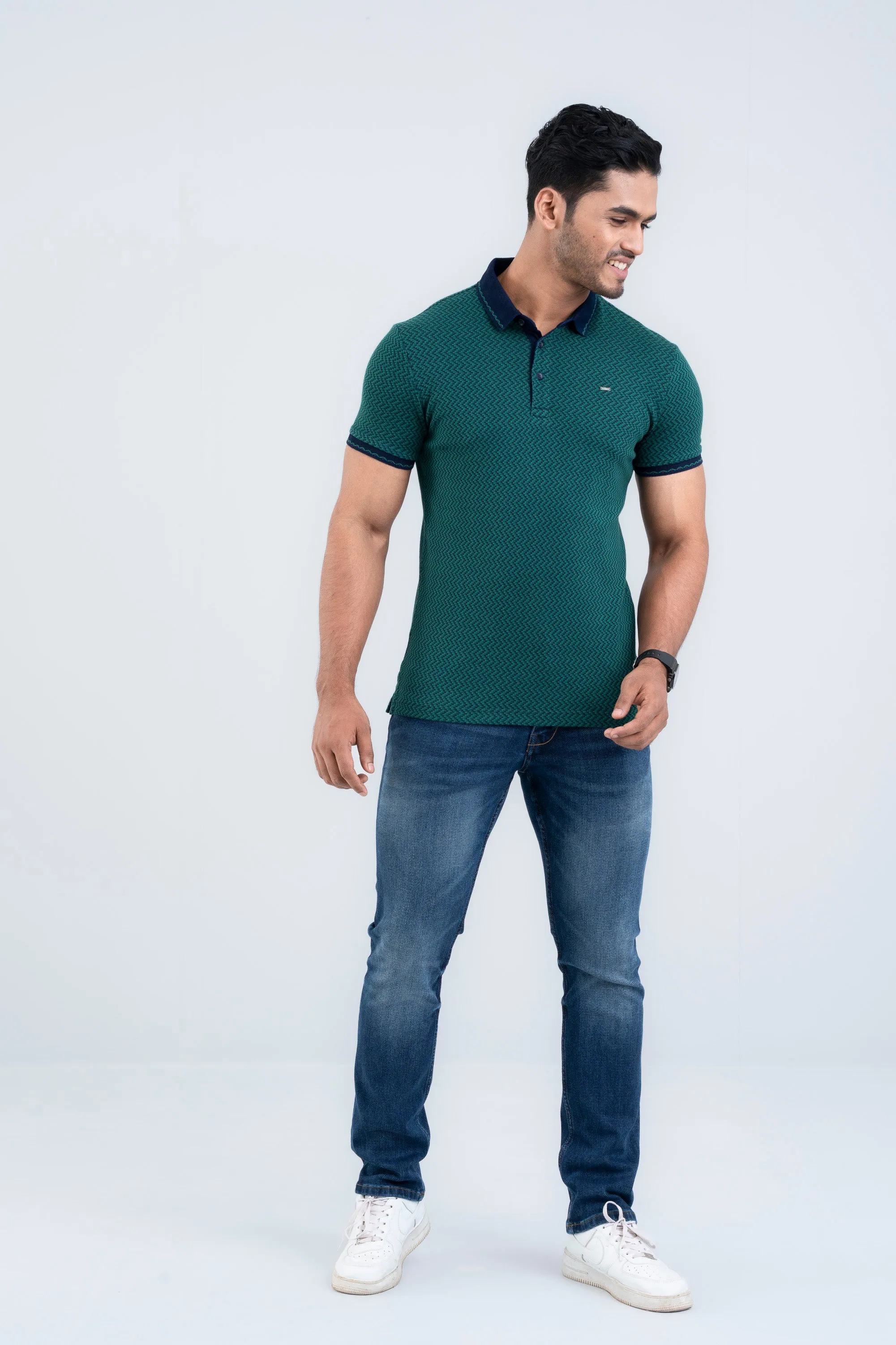 Regular Fit Jacquard Polo Shirt