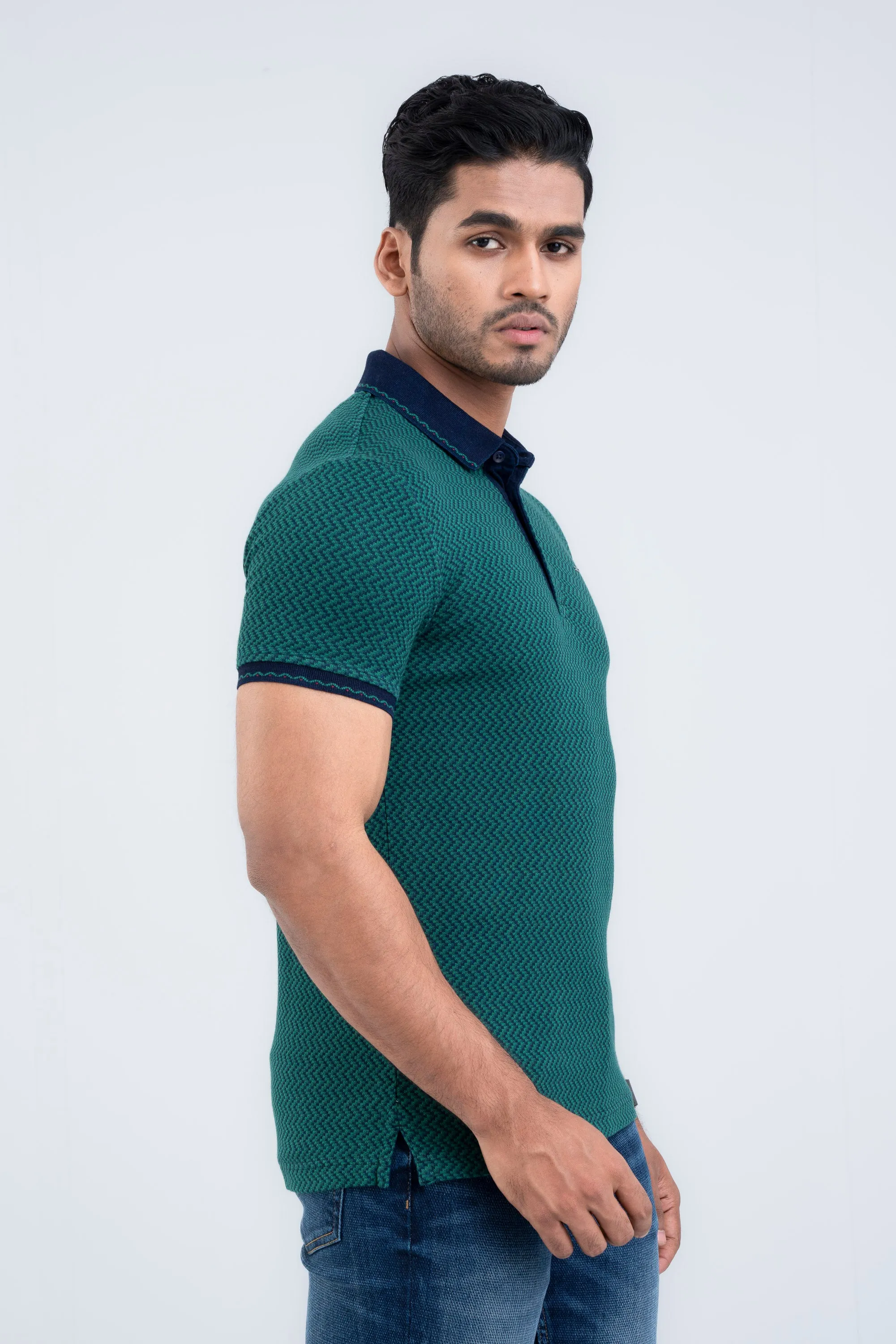 Regular Fit Jacquard Polo Shirt