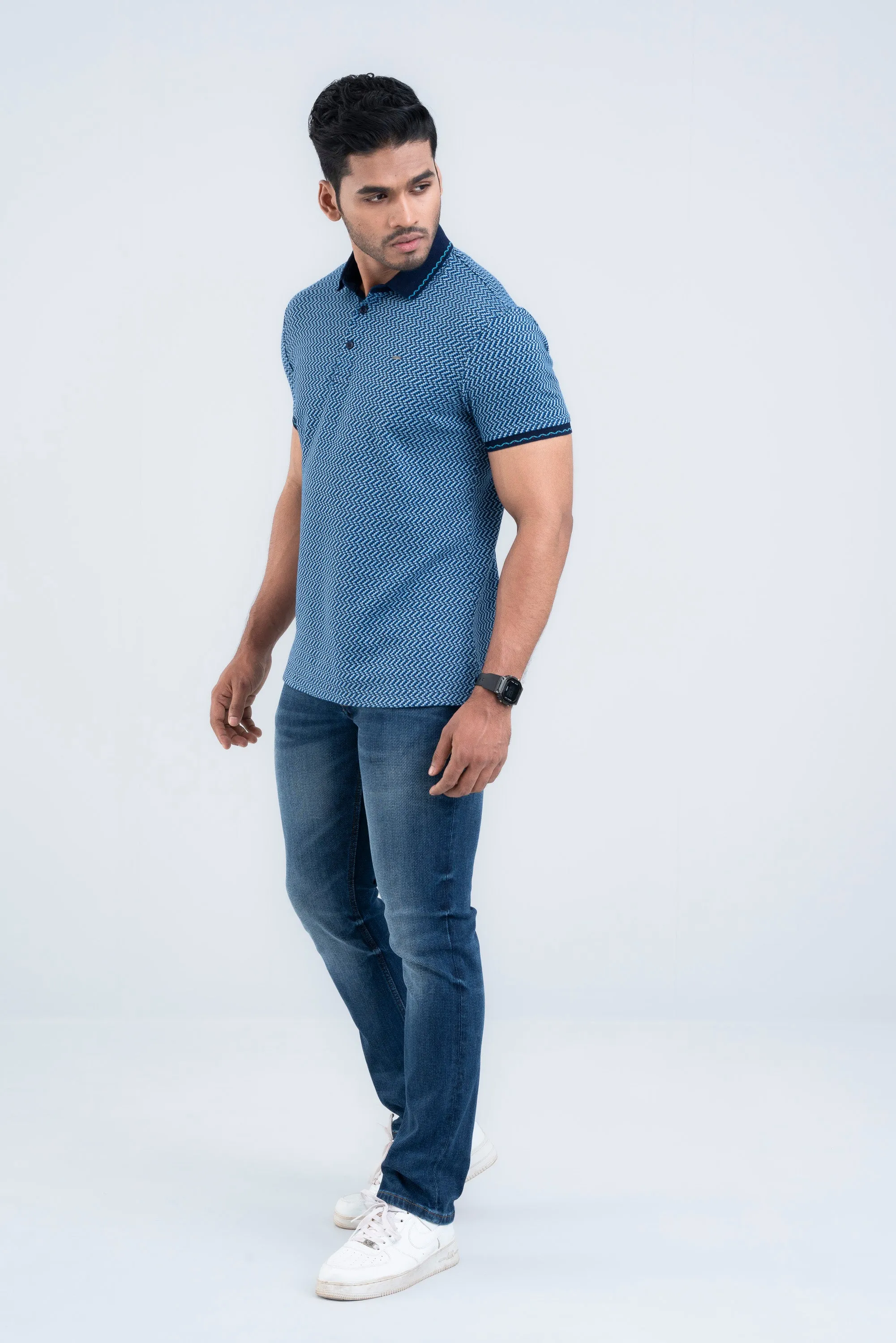 Regular Fit Jacquard Polo Shirt