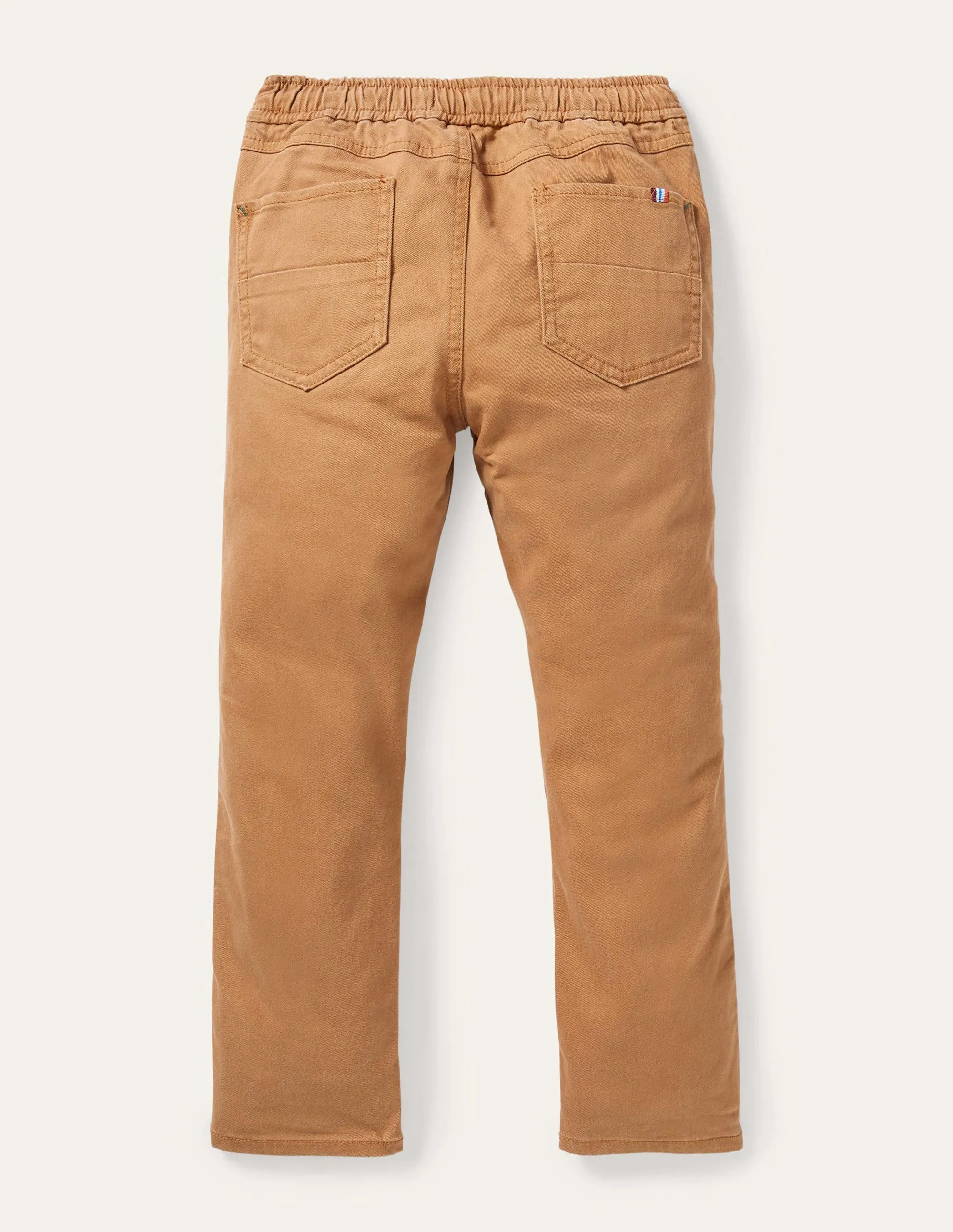 Relaxed Slim Pull-on Trousers-Butterscotch Brown