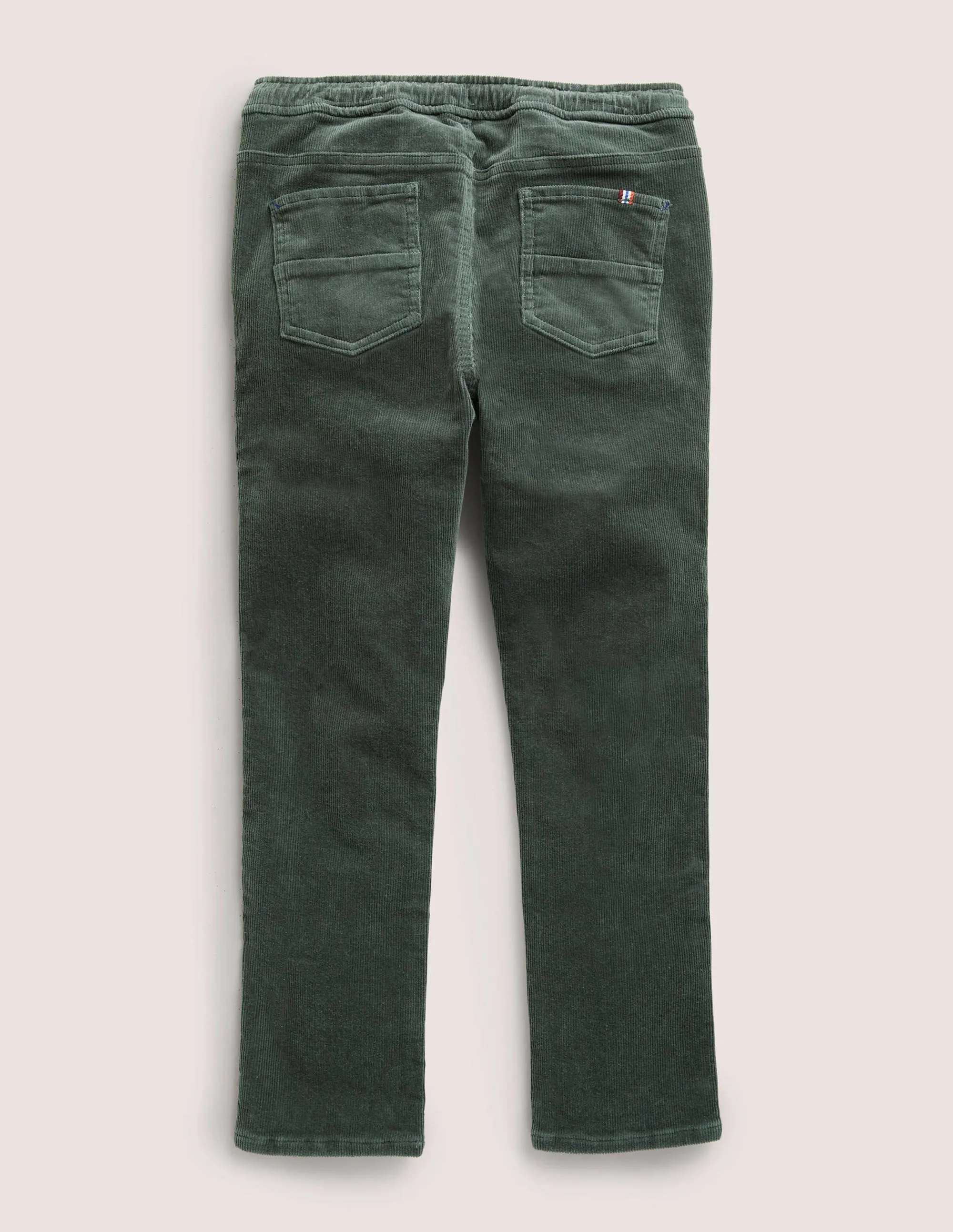 Relaxed Slim Pull-on Trousers-Pottery Green Cord