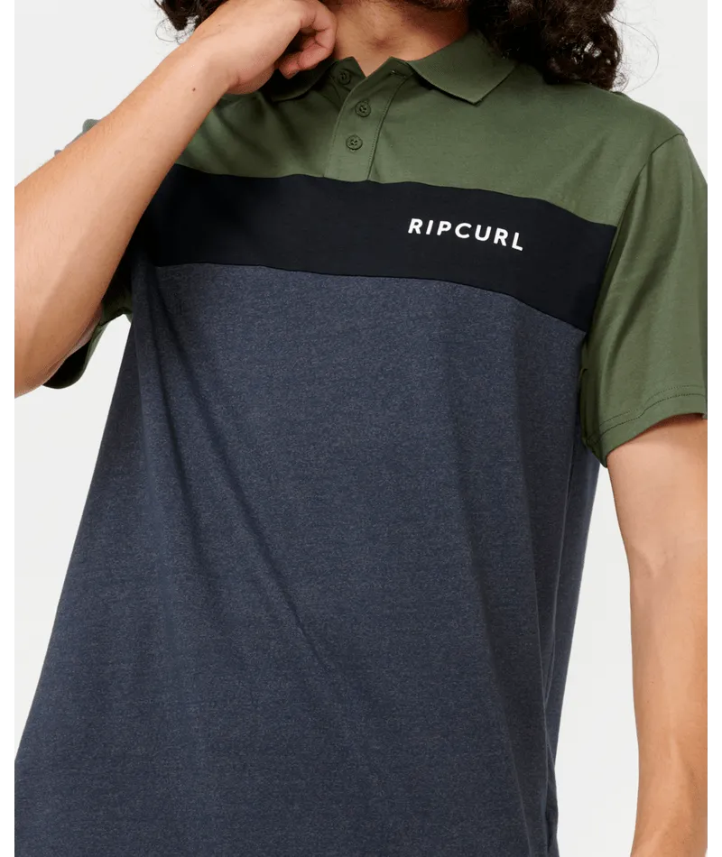 Rip Curl Undertow Panel Polo - Dark Olive