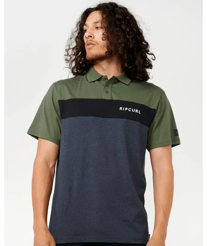 Rip Curl Undertow Panel Polo - Dark Olive