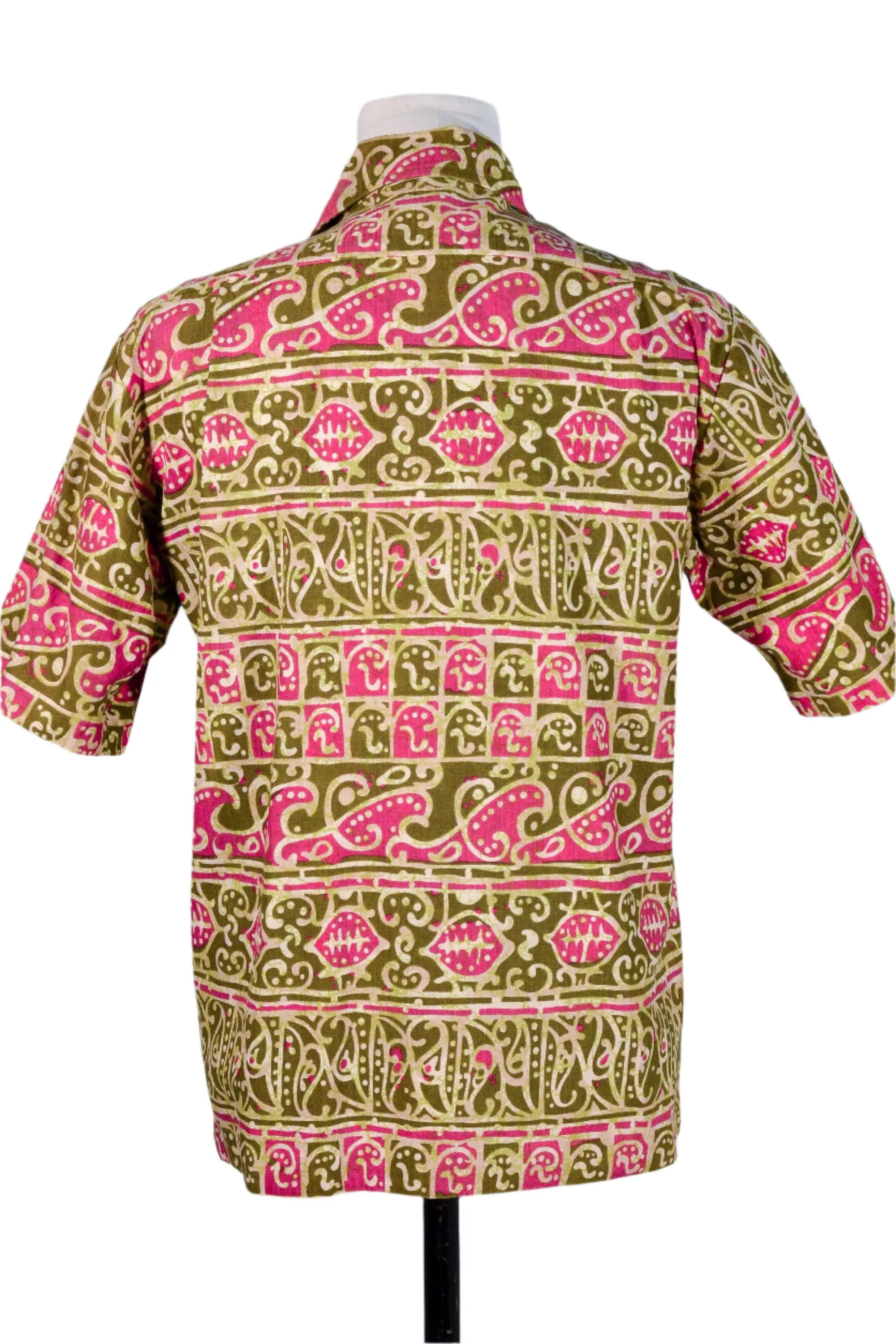 Sears Hawaii Vintage 60s/70s Hawaiian Shirt Barkcloth Aloha Shirt, M