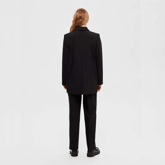 Selected Rita relaxed blazer, Black