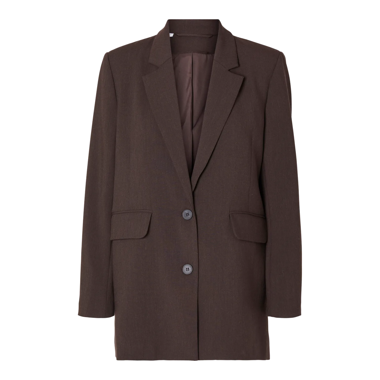Selected Rita relaxed blazer, Coffee Bean Melange