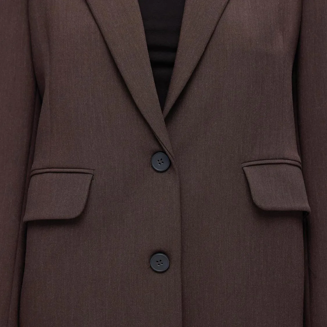 Selected Rita relaxed blazer, Coffee Bean Melange