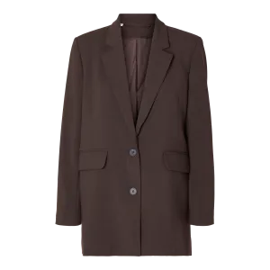 Selected Rita relaxed blazer, Coffee Bean Melange