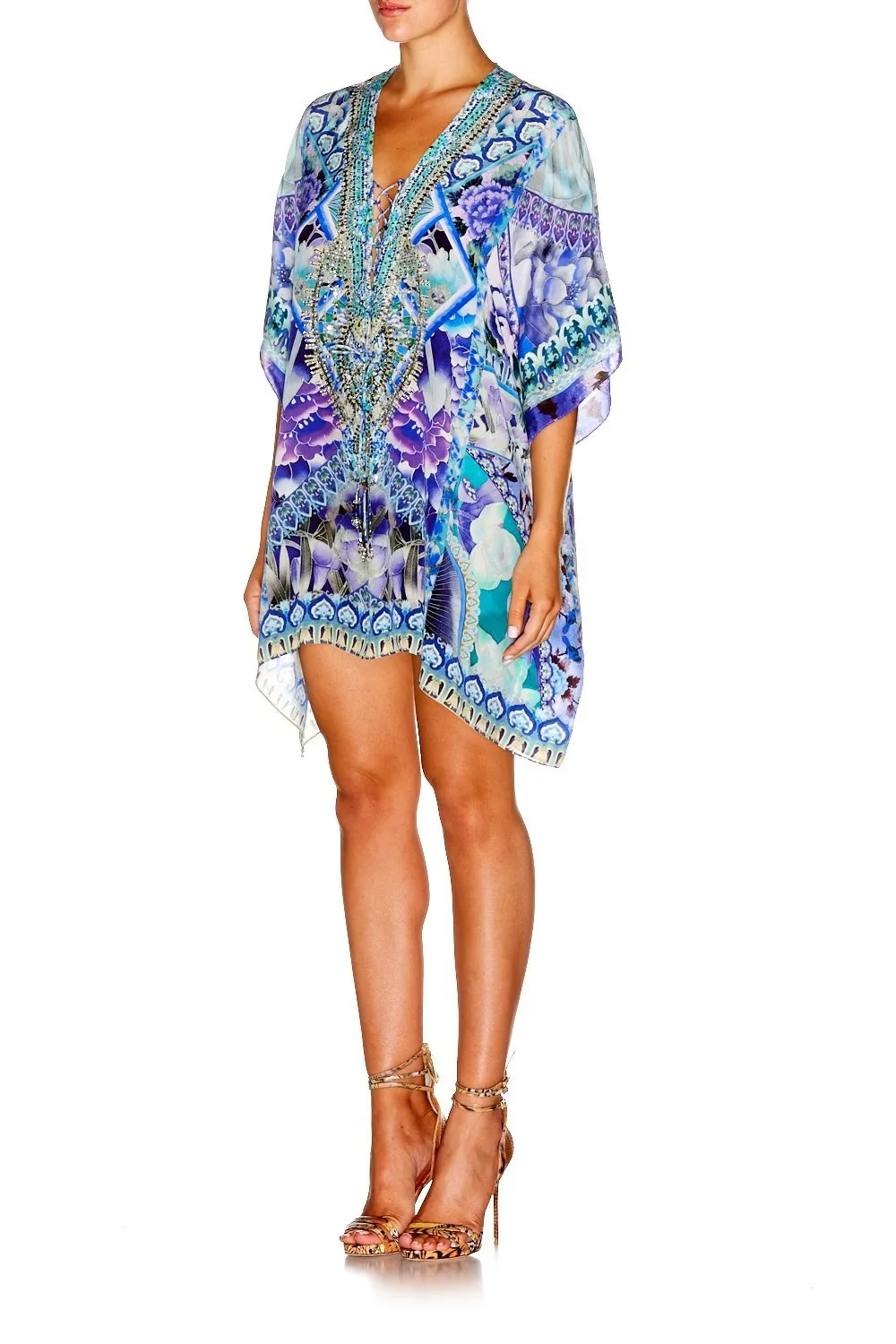 SHORT LACE UP KAFTAN THE BLUE MARKET