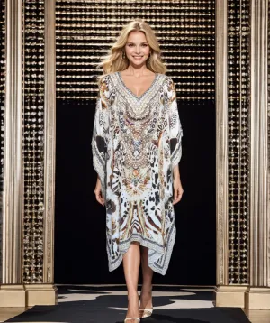 Short silk Embellished Kaftan Wanderlust