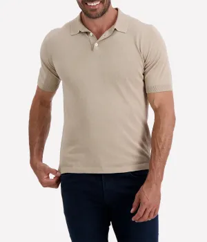 Short Sleeve Polo in Light Melange