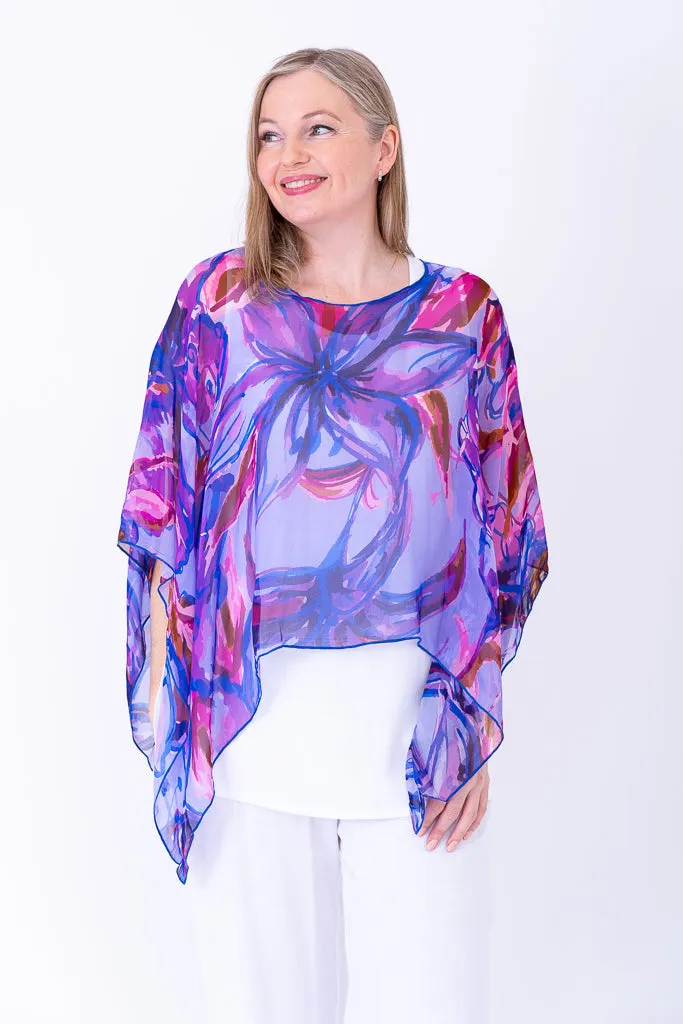 Silk Poncho, Lily Love
