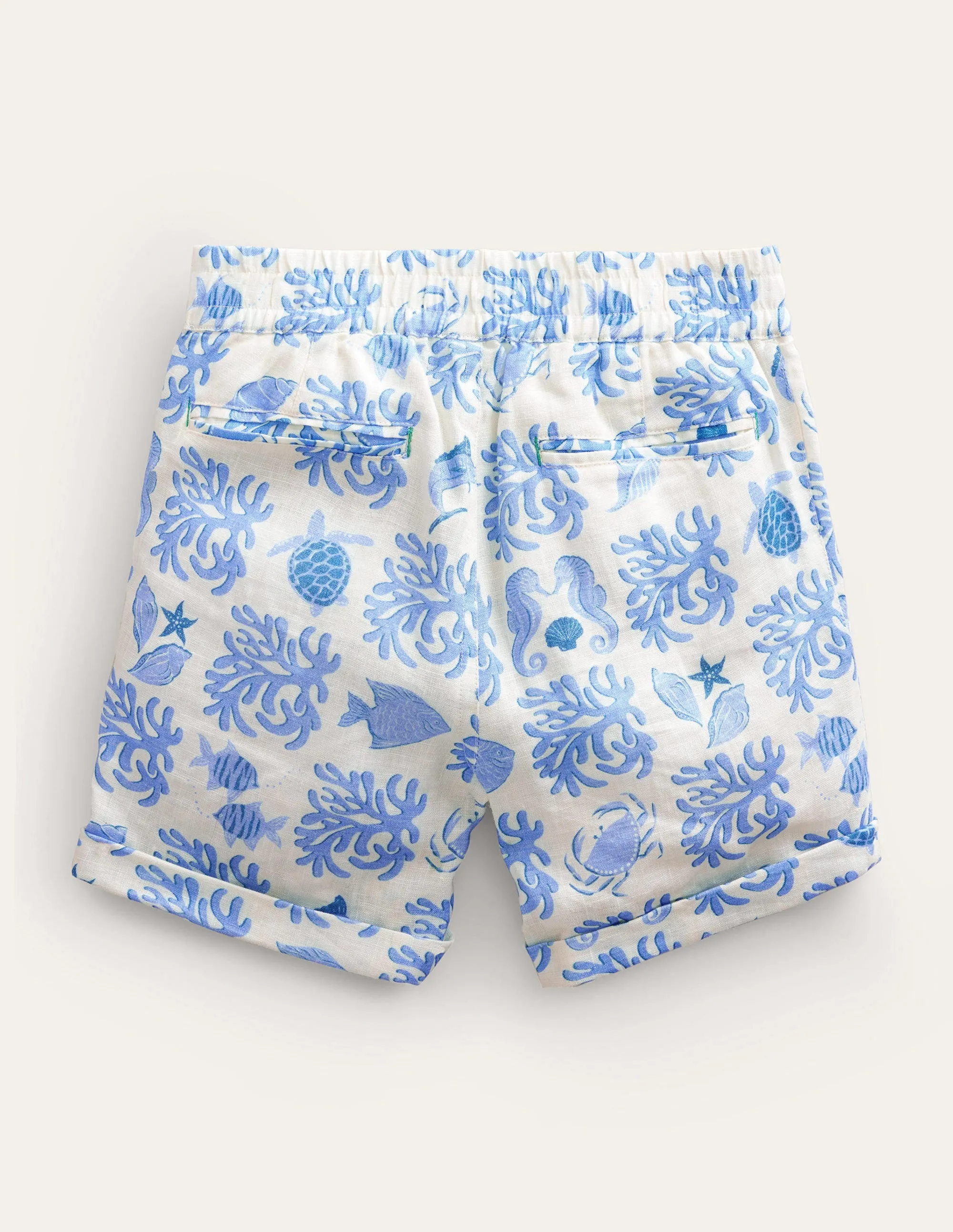 Smart Roll-Up Shorts-Provence Lagoon