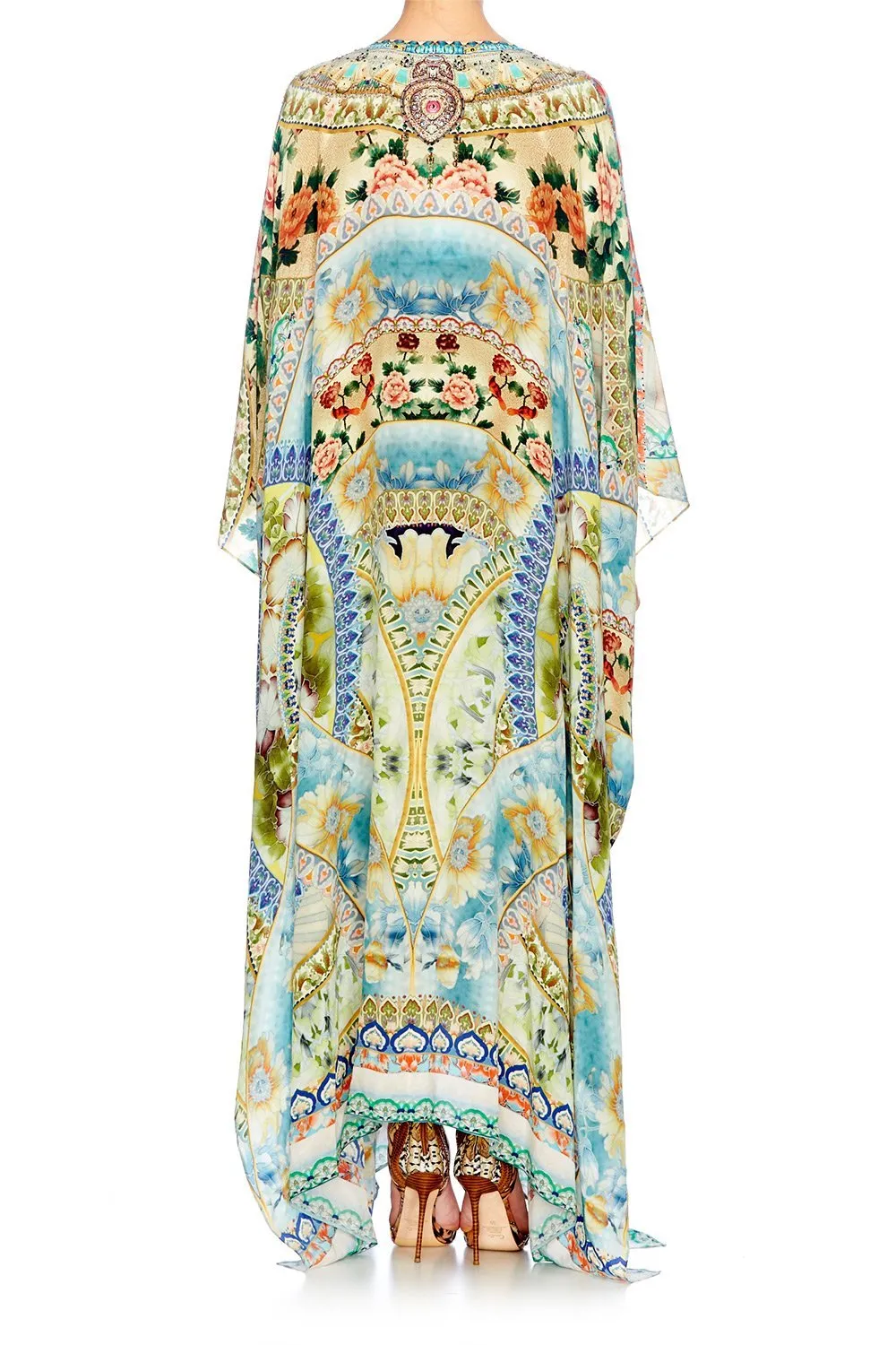SPLIT FRONT AND SLEEVE KAFTAN SIGN OF PEACE