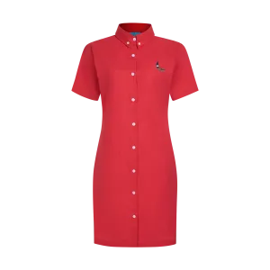 STAPLE LINEN DRESS- RED