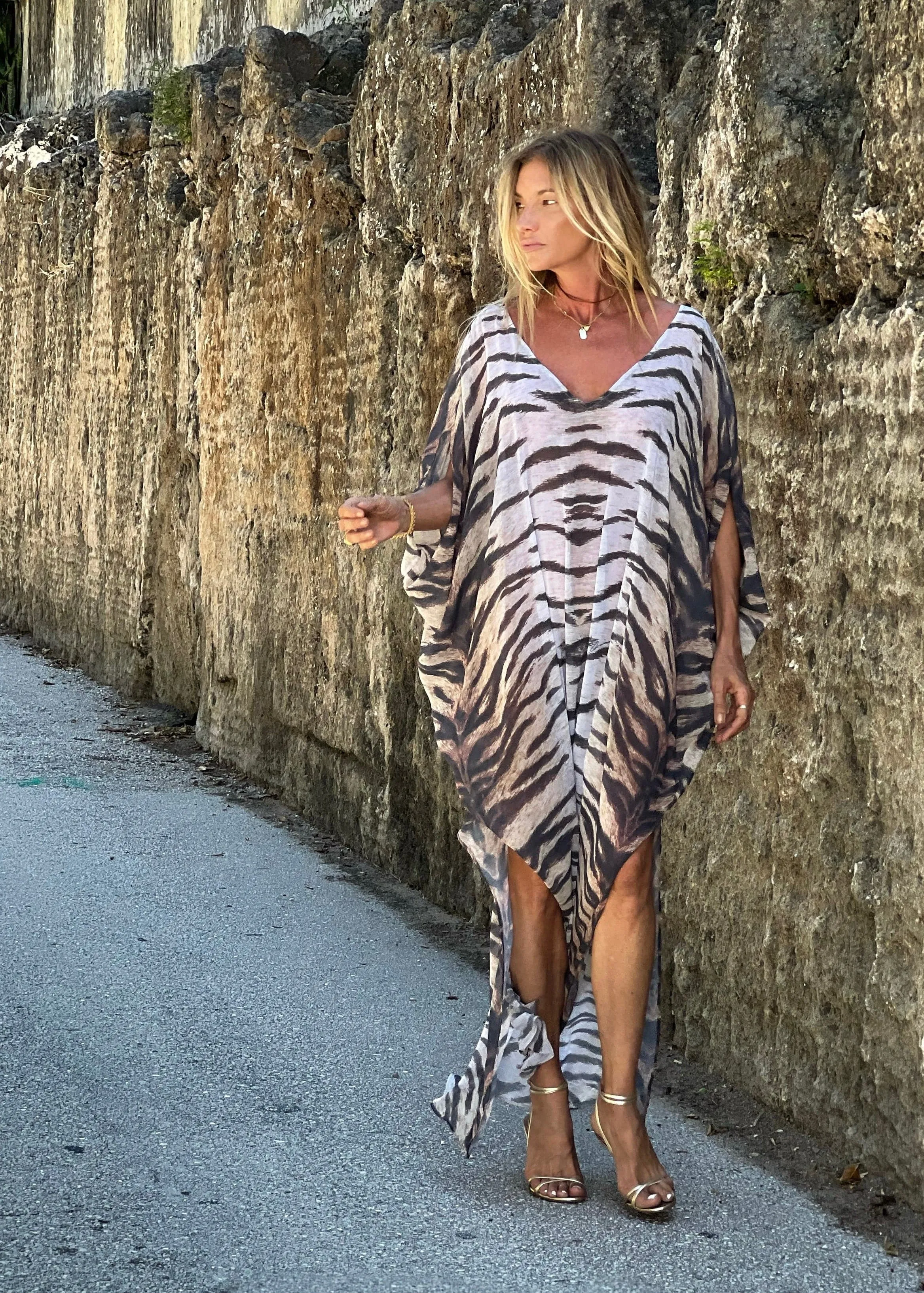 Stella Kaftan Faded Tiger