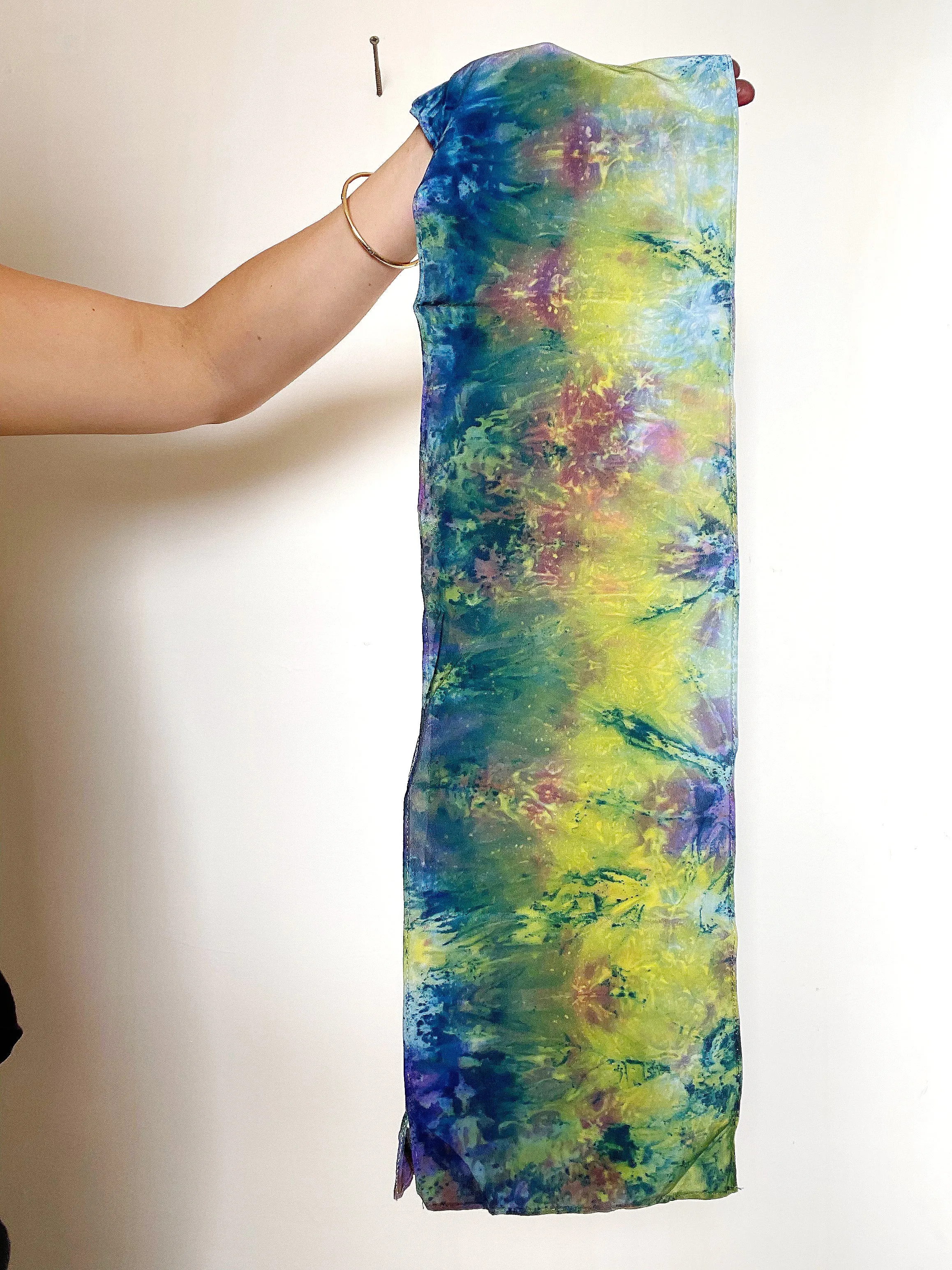 Stonewash crepe de chine silk scarf