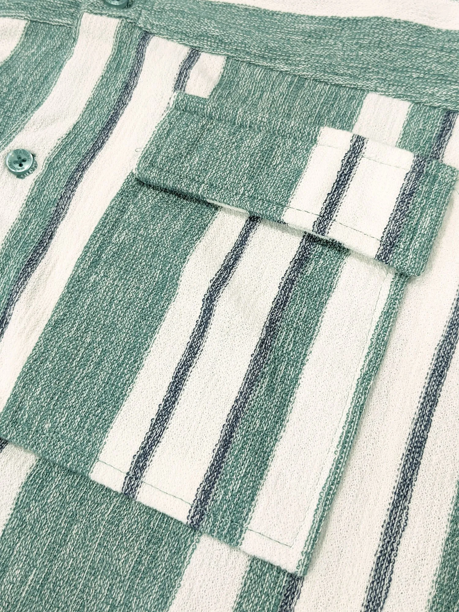 Striped Berly Green Full Sleeve Shirt