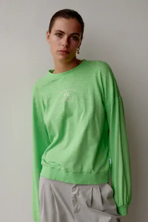 SWEATER PRINT (W24F1509) VIVID GREEN - ECRU