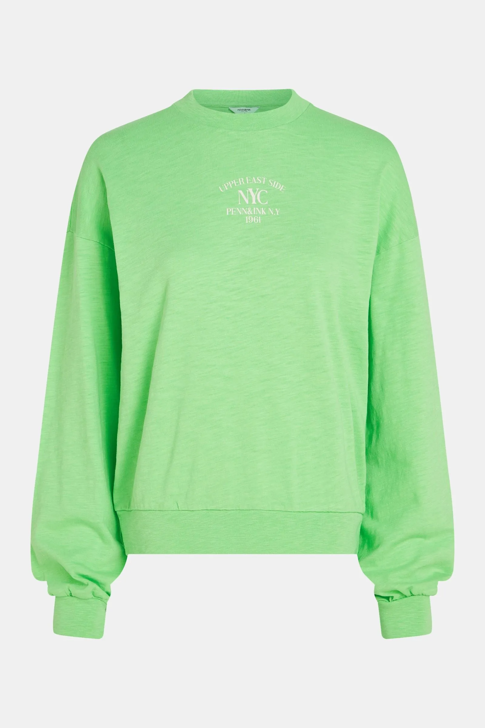 SWEATER PRINT (W24F1509) VIVID GREEN - ECRU