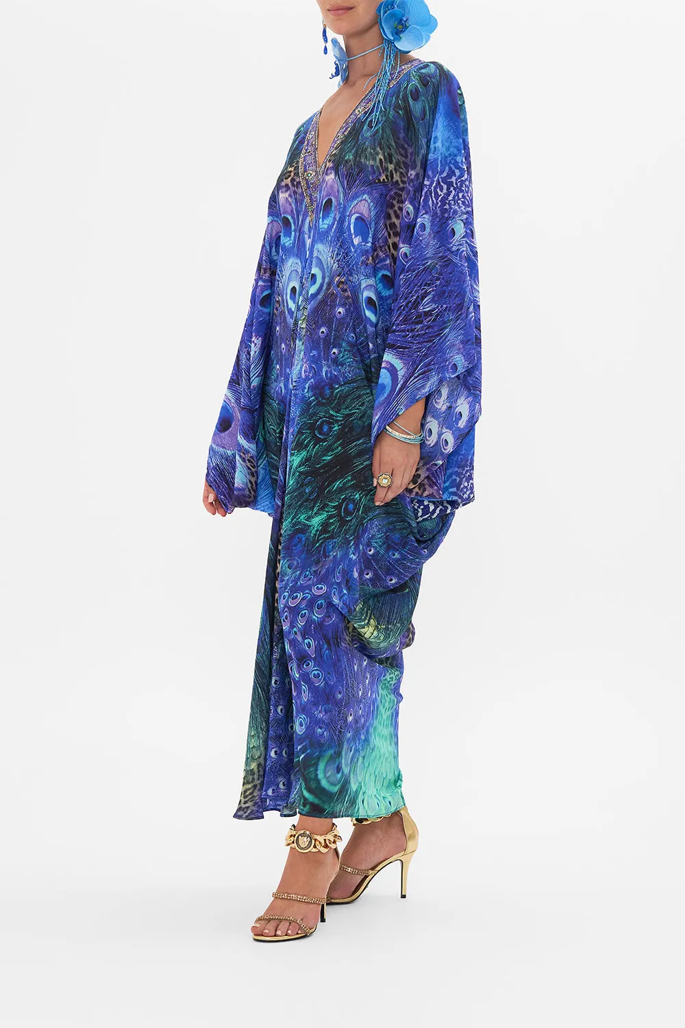 T SHAPE LONG KAFTAN PEACOCK ROCK