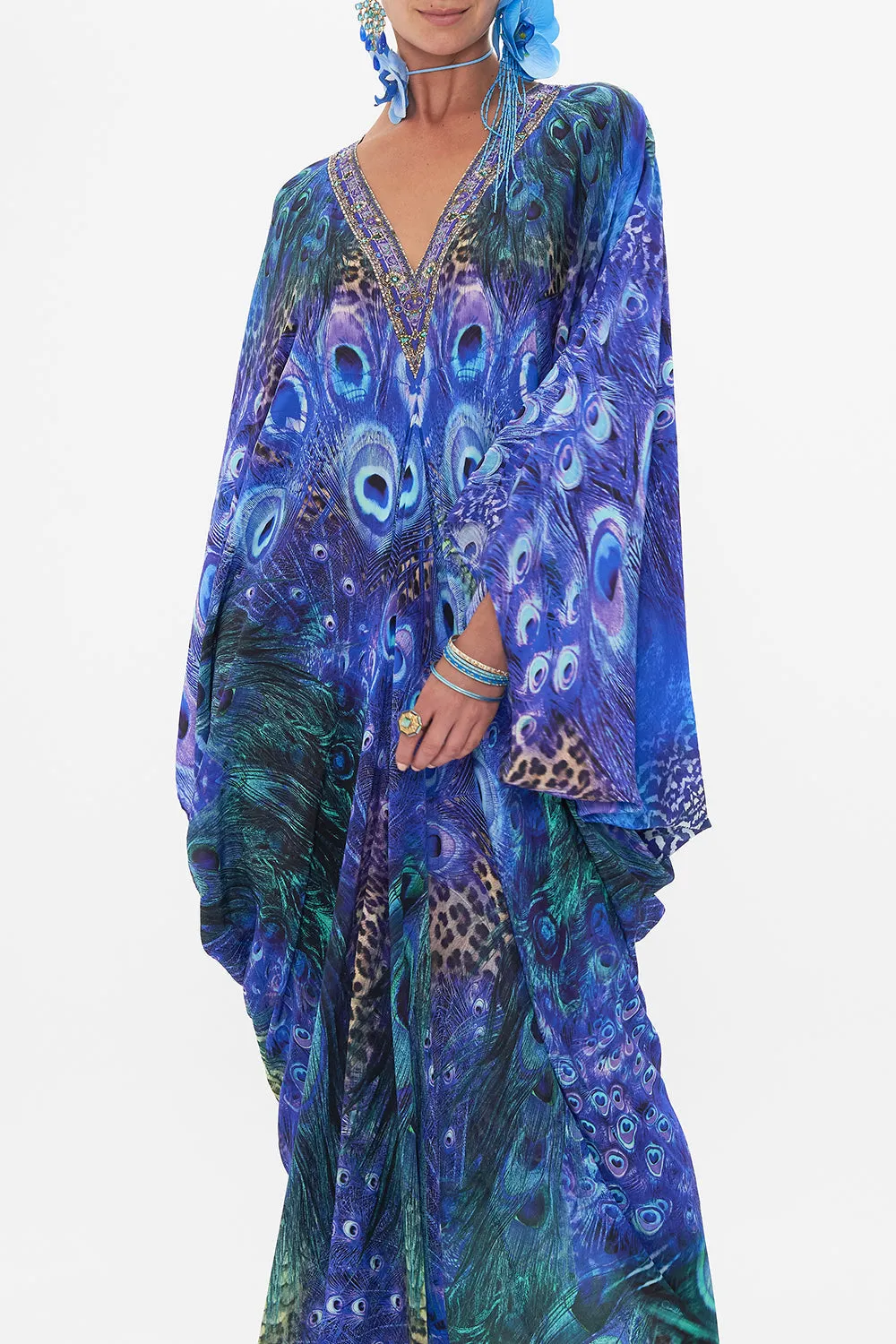 T SHAPE LONG KAFTAN PEACOCK ROCK