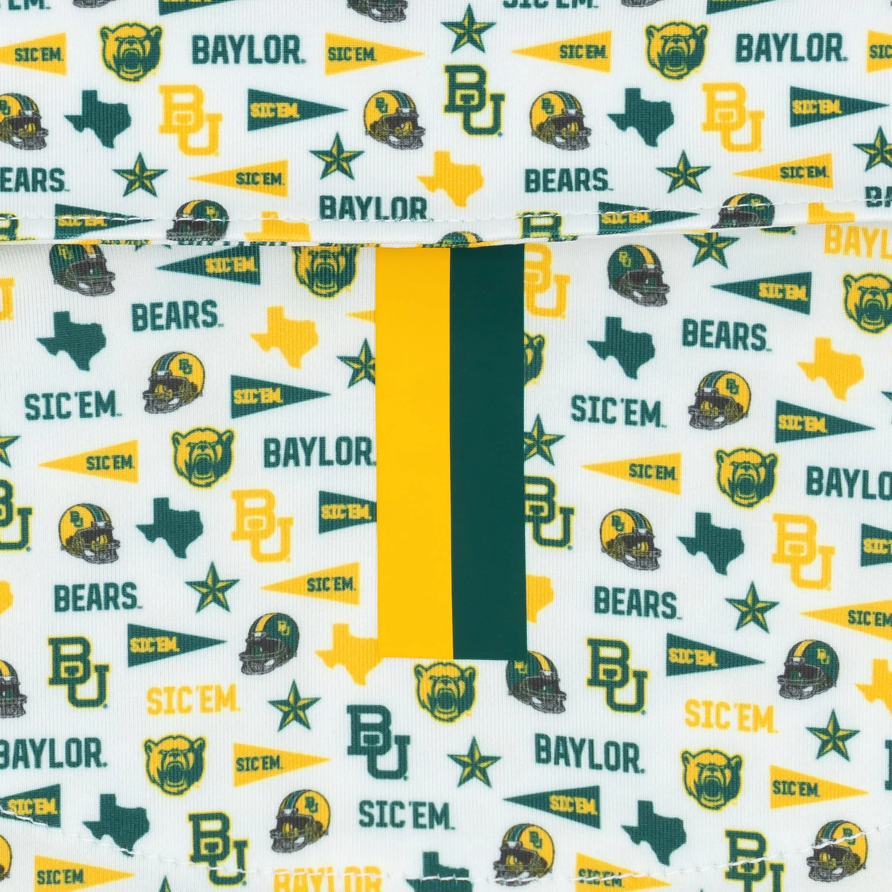 The Baylor Gameday | Collegiate Polo | The Baylor Gameday - White/Evergreen
