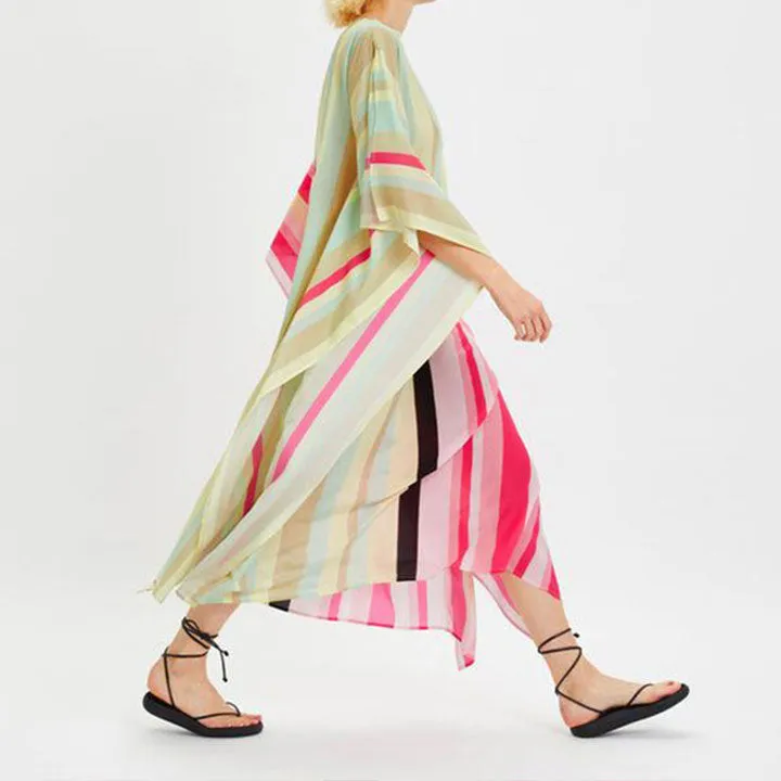 Timeless Glamour Geometric Stripes Kaftan KAF0040