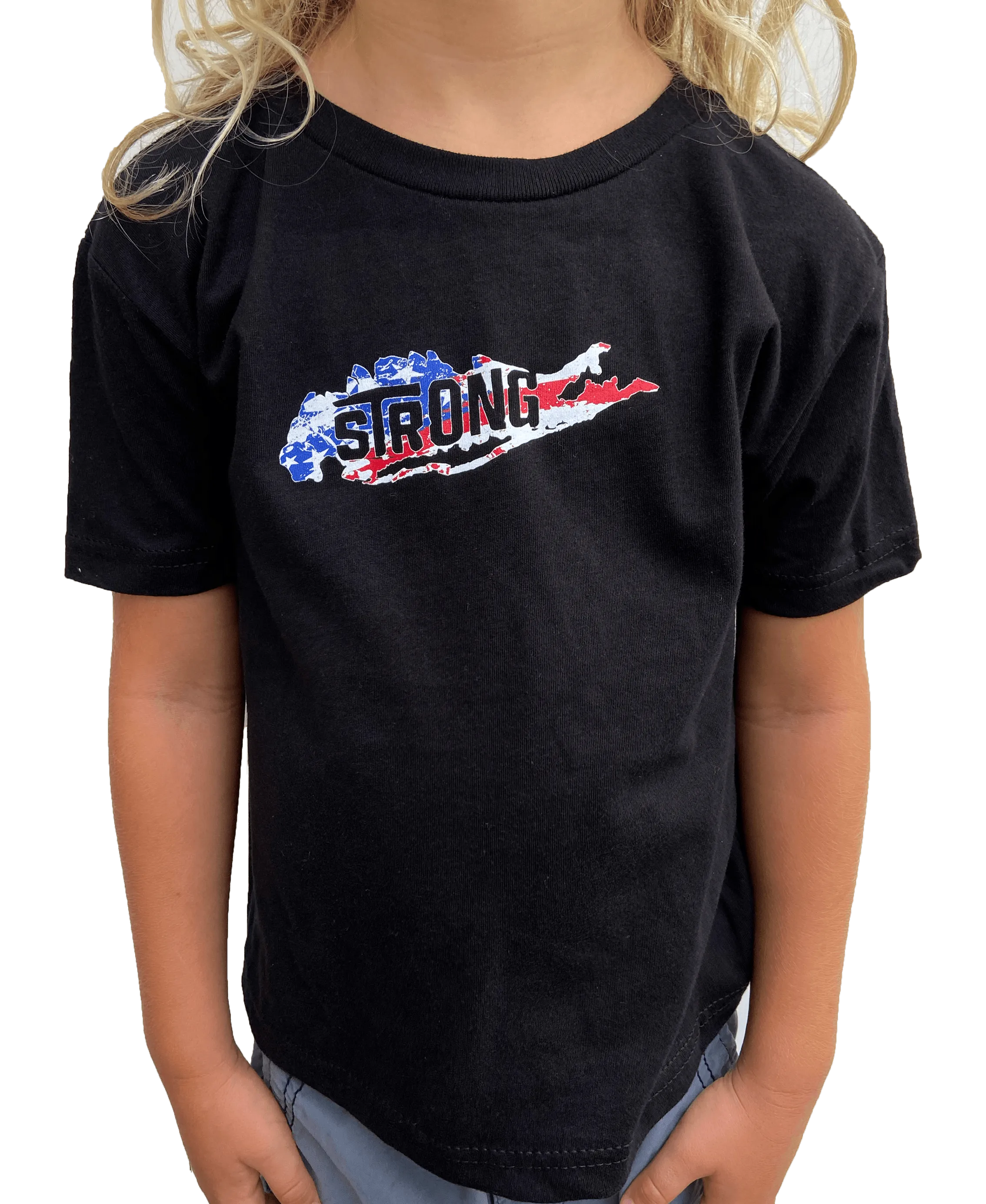 Toddler Long Island Strong American Flag T Shirt