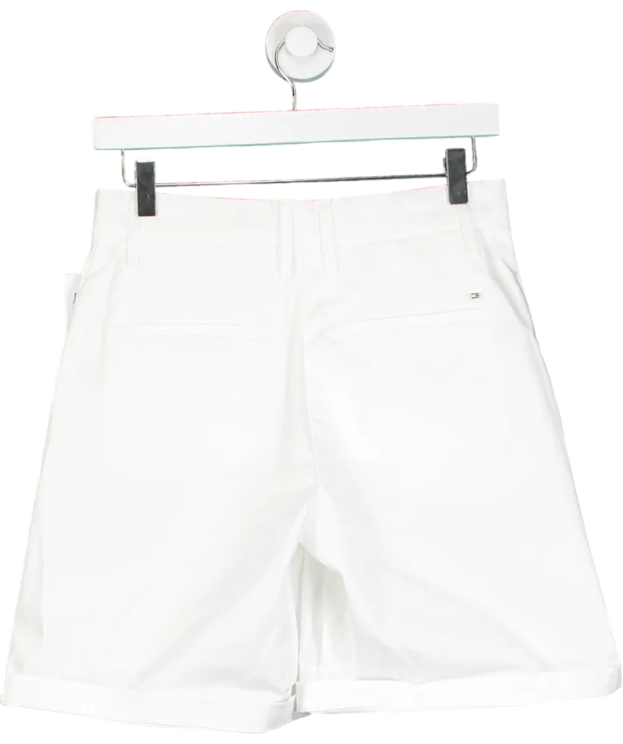 Tommy Hilfiger White Mom Fit Chino Shorts UK 6