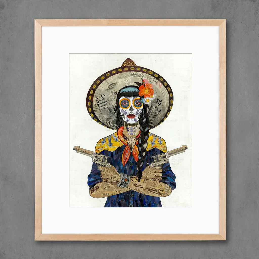 VAQUERA SUDOESTE (INDIGO)  limited edition paper print