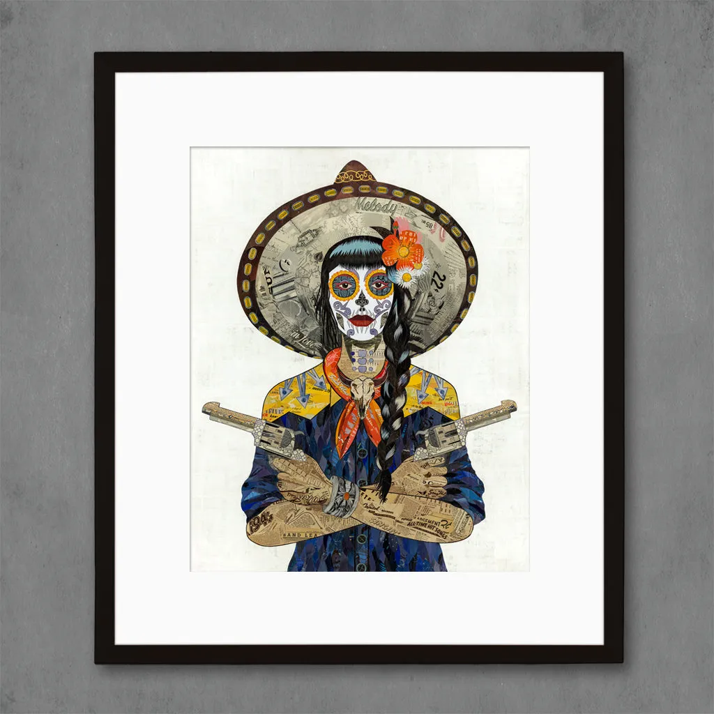 VAQUERA SUDOESTE (INDIGO)  limited edition paper print