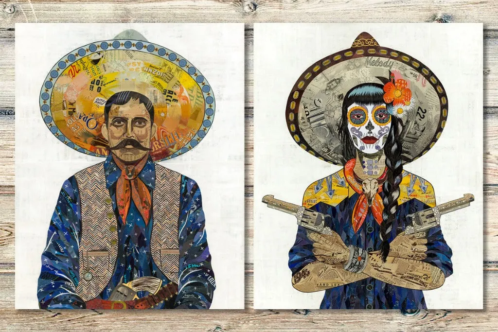 VAQUERA SUDOESTE (INDIGO)  limited edition paper print