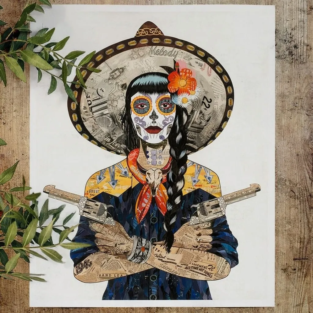 VAQUERA SUDOESTE (INDIGO)  limited edition paper print