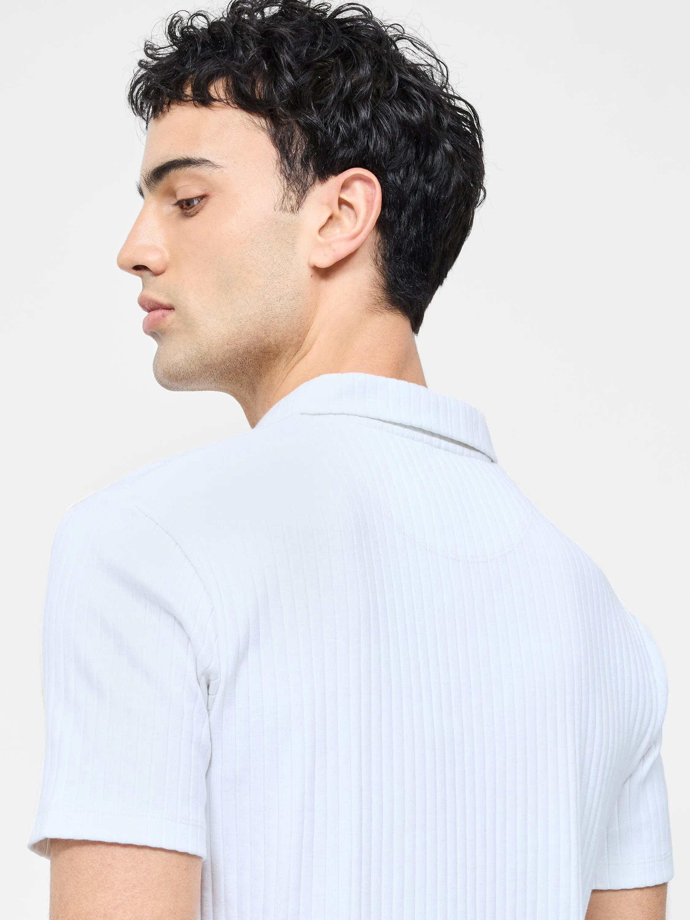 Variated Rib Short Sleeve Polo