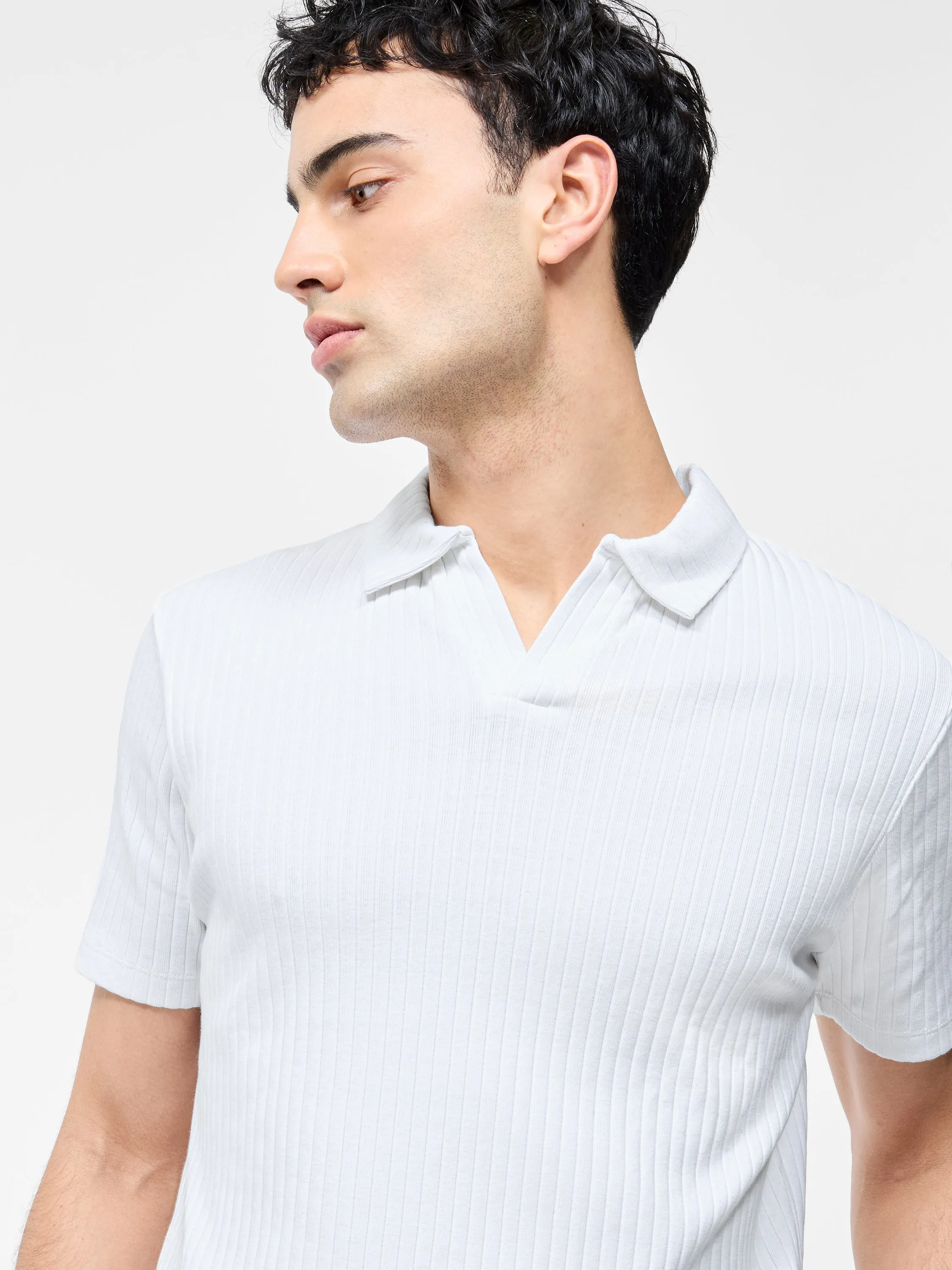 Variated Rib Short Sleeve Polo