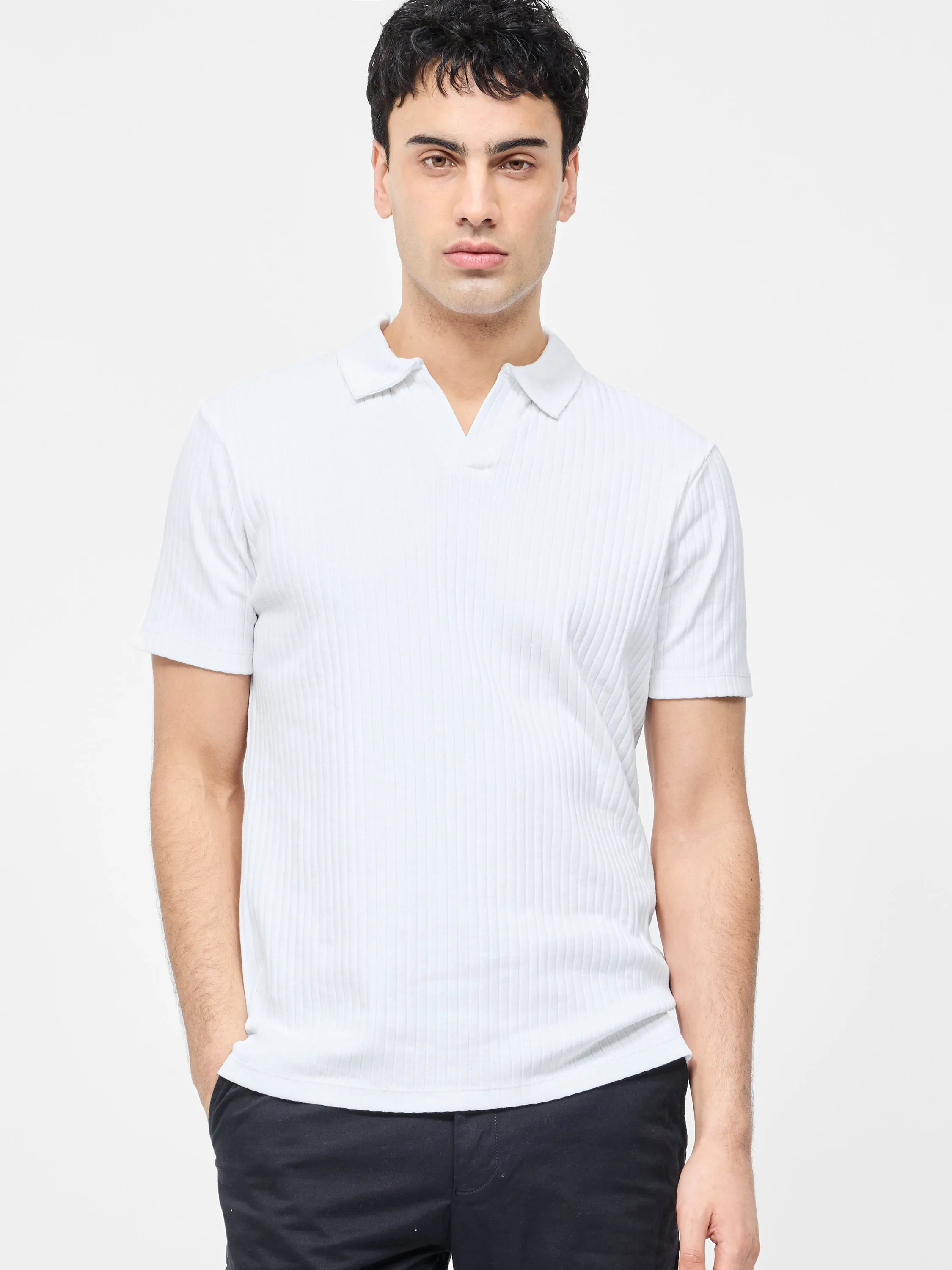 Variated Rib Short Sleeve Polo
