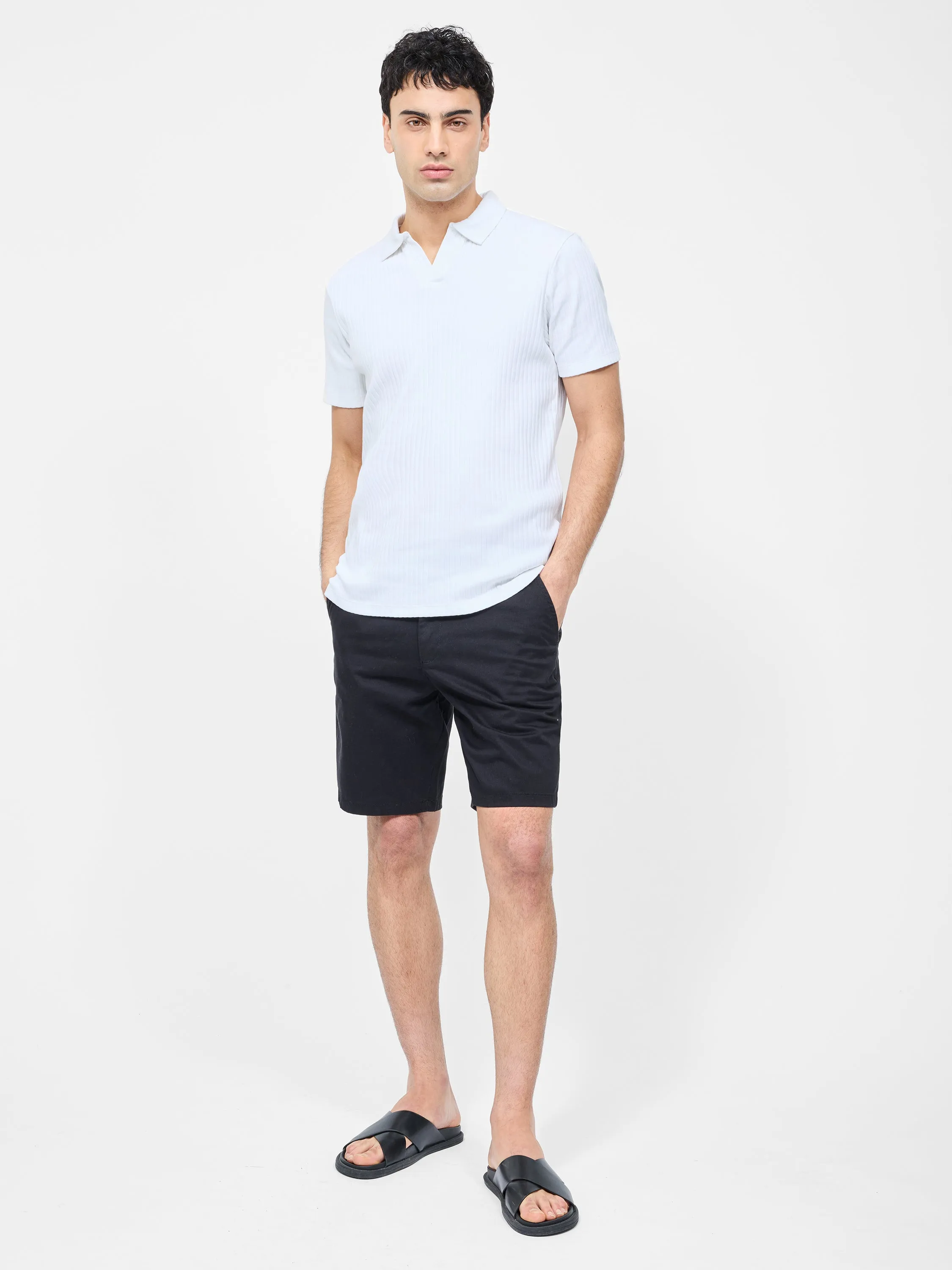 Variated Rib Short Sleeve Polo