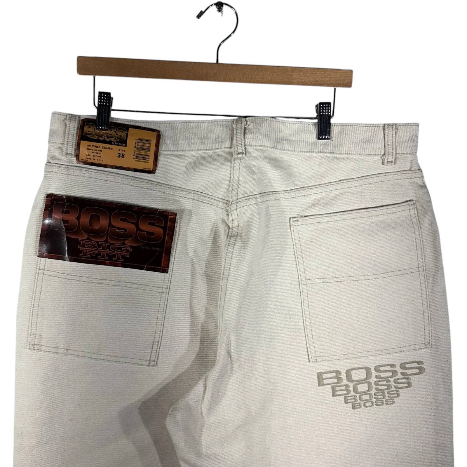 Vintage Boss "Big Fit" Chino Shorts 38x13 NWT