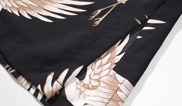 Vivid crane Tang shirt
